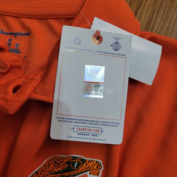 Champion FAMU Florida  A&M University FAM Orange Polo Snake Logo Shirt Alumni - Picture 5 of 10